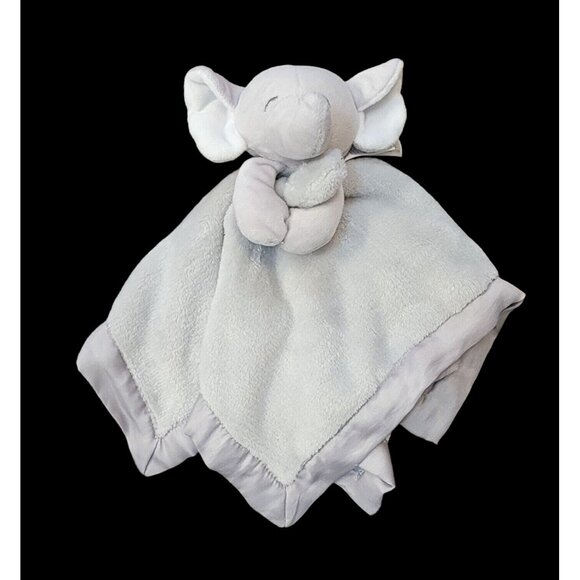 Carters Gray Elephant Lovey Holding Security Blanket Soft Velour Satin Toy - Picture 1 of 10